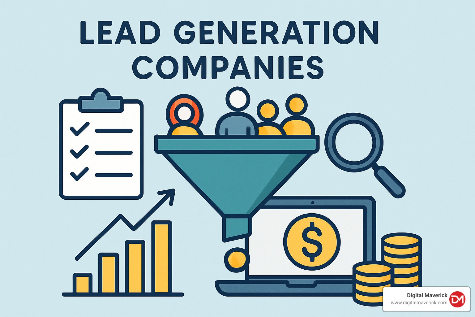 Unified lead generation dashboard showing lead sources, qualification status, and conversion metrics - lead generation companies
