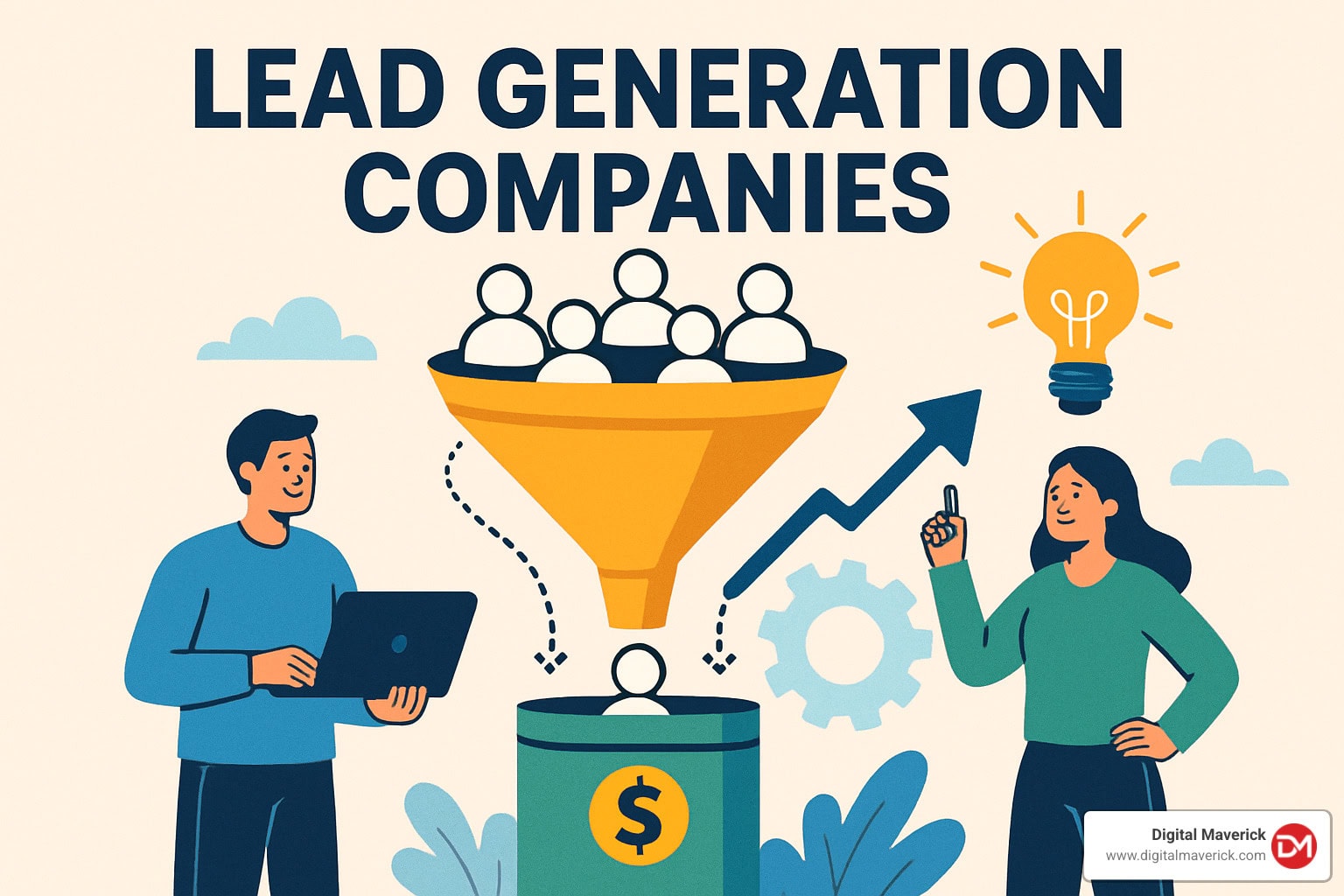 Business owner configuring lead search filters on a self-service platform - lead generation companies