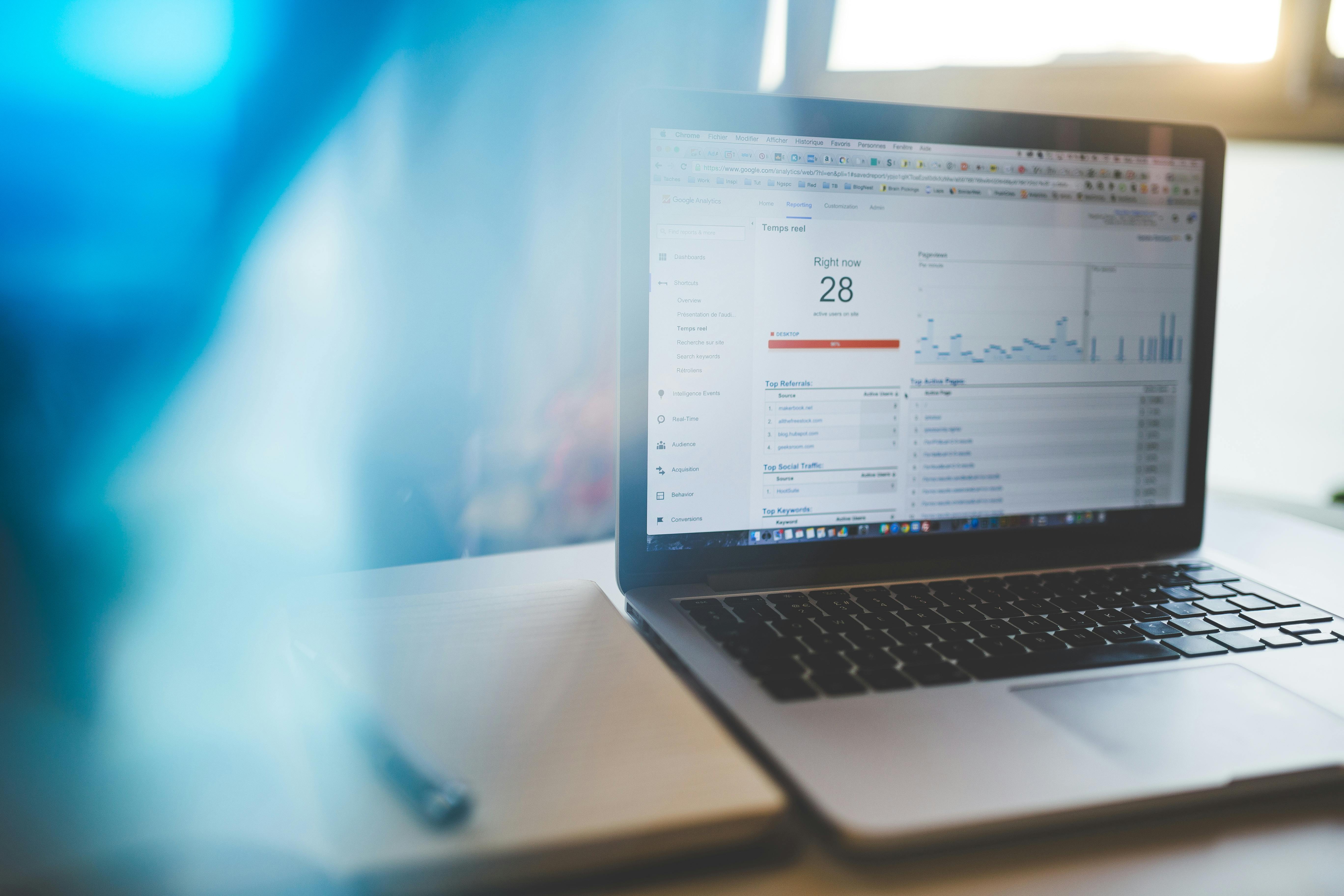 SEO dashboard showing neighborhood keyword rankings and traffic analytics - real estate lead ideas